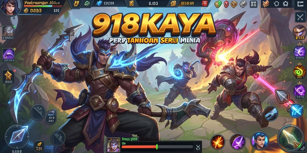 Screenshot menunjukkan aksi seru dalam pertandingan MOBA.