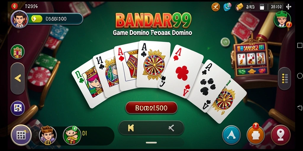 Tampilan menarik dari gameplay Domino BANDAR99.