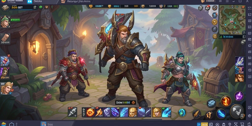 Tangkapan layar gameplay IDEBET menampilkan aksi seru pertarungan MMORPG.