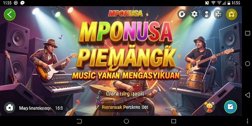 Tampilan screenshot gameplay MPONUSA menampilkan momen seru saat bermain musik.