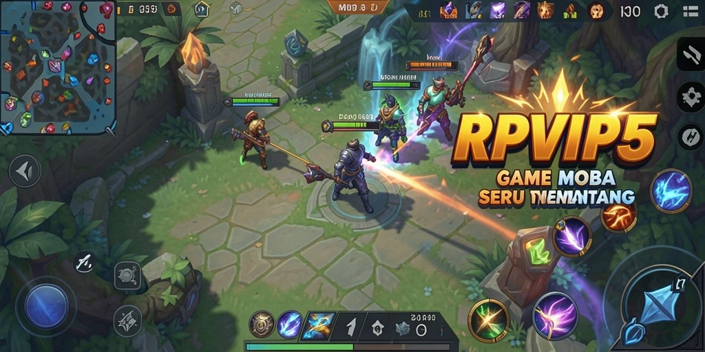 Tampilan gameplay RPVIP5 yang mendebarkan saat pertempuran tim.