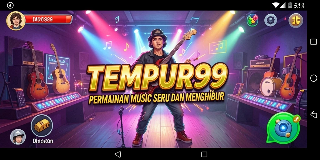 Tampilan gameplay TEMPUR99 yang penuh warna dan menarik.