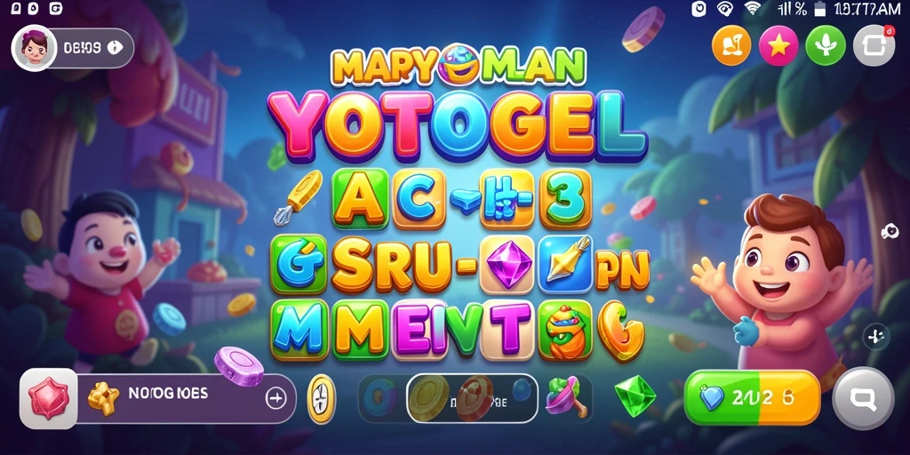 Tampilan gameplay YOTOGEL yang seru dan penuh warna.